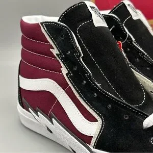 Vans | Shoes | Vans Sk8hi Bolt Suede Maroon Black White Mens  display picture 1